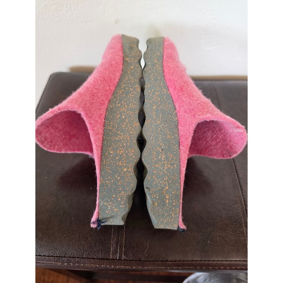 Asportuguesas Pink Wool Boho Cottagecore Footfriendly Clogs Sz EU 36 US 5.5 - Picture 5 of 8